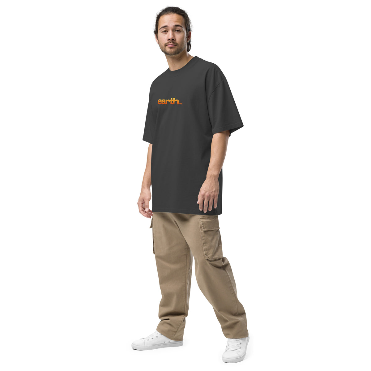 earth Hz CATALYST Autumn Edition tee, faded black, front angle